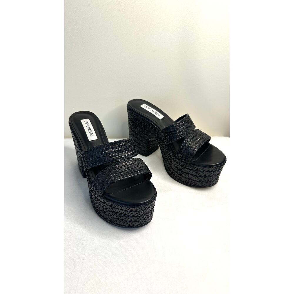 Steve Madden Gianni Platform Heeled Sandals - size 8.5 - Picture 2 of 6